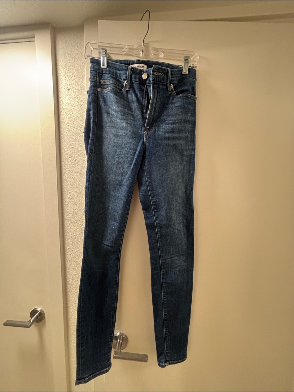 Good American / "Good Waist" high rise Indigo Skinny Jeans